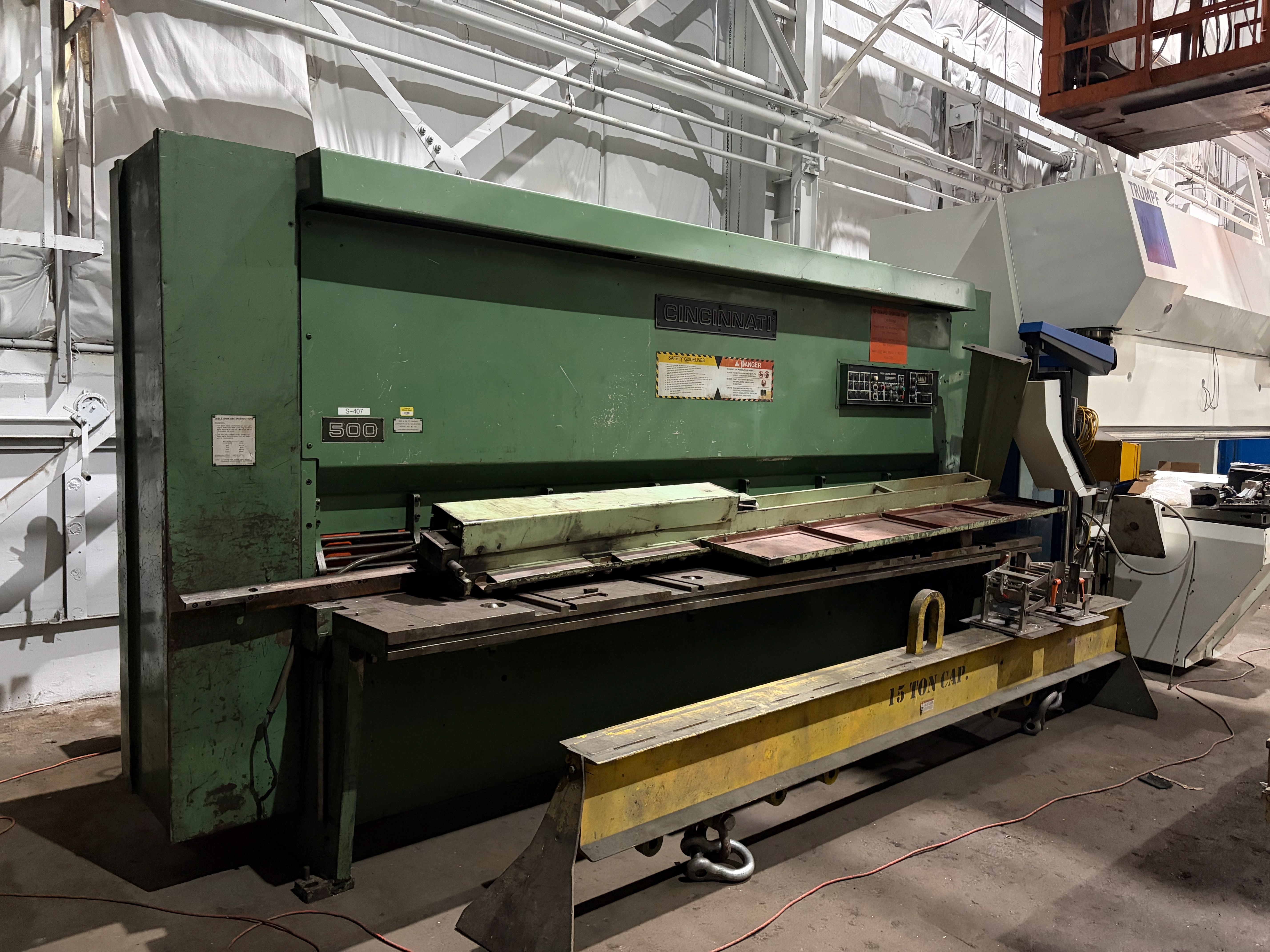 1/2" X 12' Cincinnati Model 500HS12  Hydraulic Power Squaring Shear