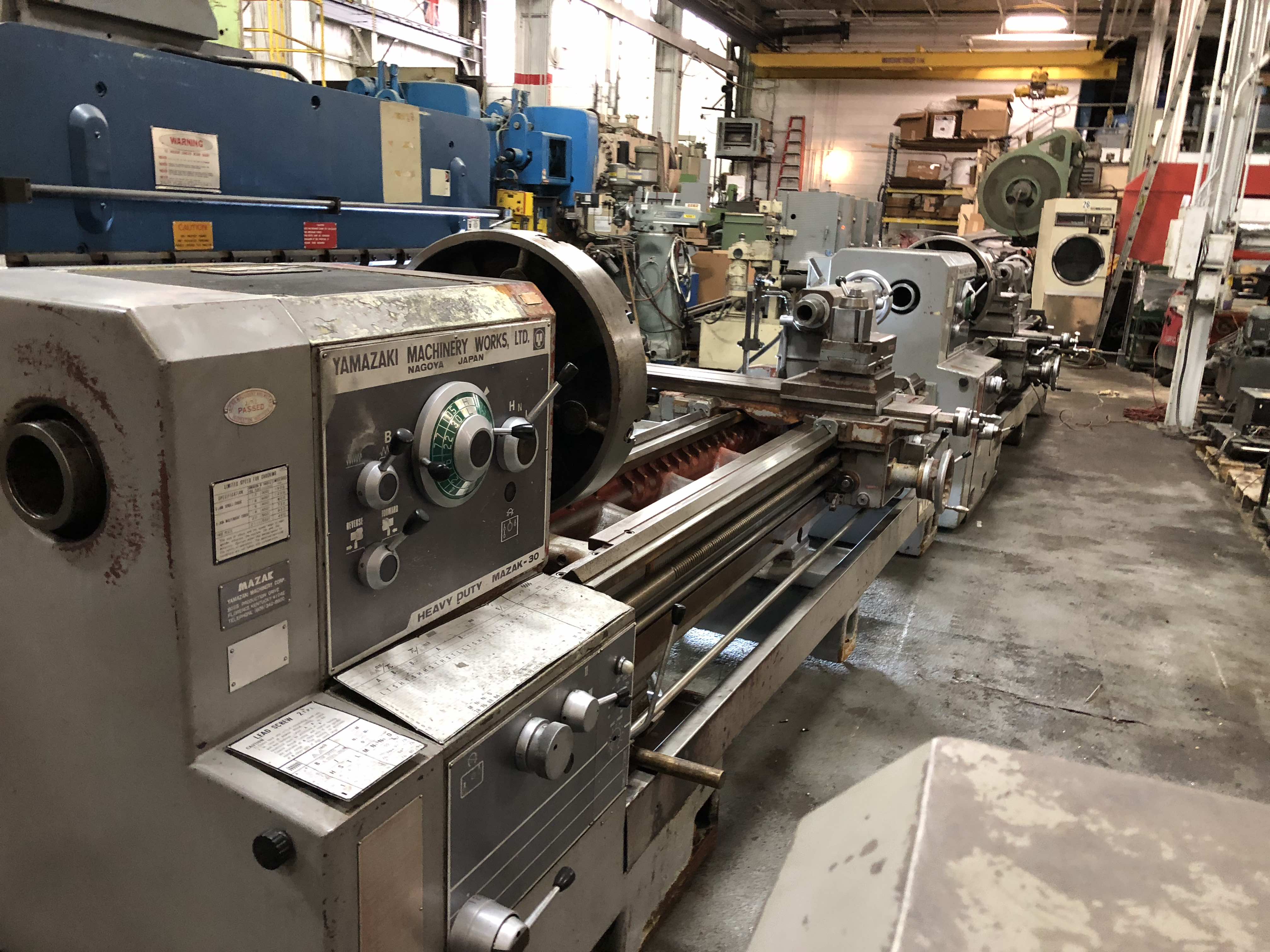 32" X 100" Mazak Mo 30-100 Engine Lathe
